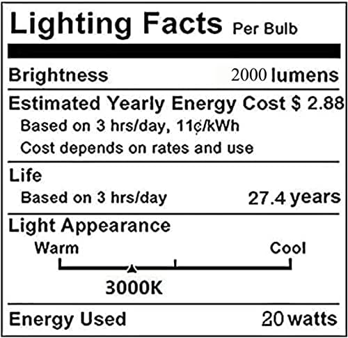 Led лампи E26, 20 W, Свещници, Led Лампа, Еквивалент на 200 W, 90 светодиоди 2835 SMD 2000lm 3000K, Топло Бяла