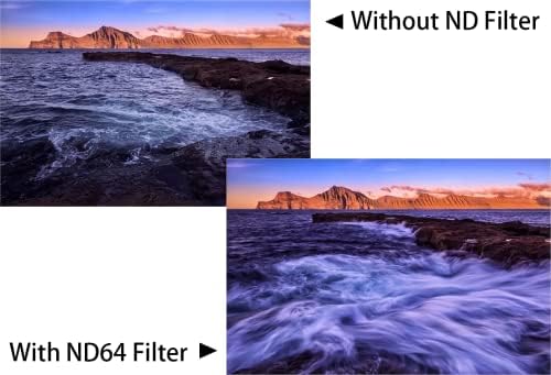 Филтър Ykeasu ND64 (6-степенна) за Canon с адаптер за монтиране на филтър EF-EOS R ...