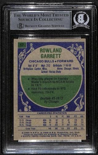 42 Роуленд Гарет - Баскетболни карта Topps 1975 г. (Звезда), Класифицирани БГД АВТОМАТИЧНО - Грозен баскетболни