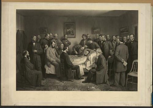 Исторически находки Снимка: Смъртта на Линкълн,Ейбрахам Линкълн, на Смъртно легло, 1875 година, Президентът