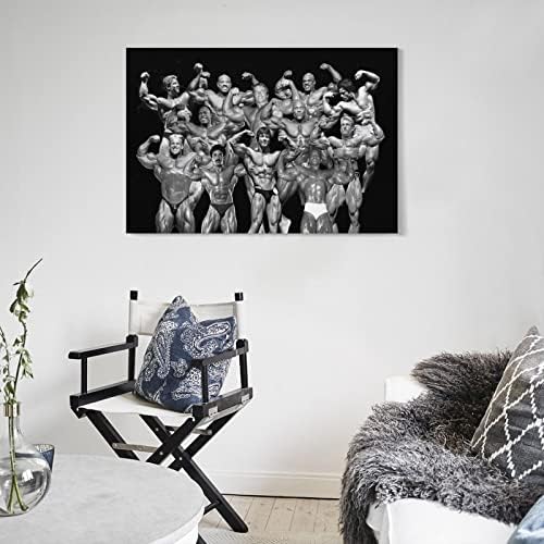 Плакат по Културизъм г-Н Победител на Олимпия, черно-бял Арт Плакат, Стенни Щампи върху Платното за Декора на