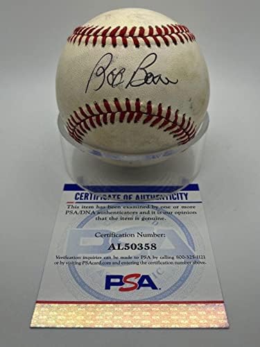 Боб Буун Филис Энджелс Подписа Автограф Официален Представител на MLB Бейзбол PSA DNA *58 Бейзболни топки с