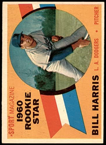 1960 Topps 128 Звезда-начинаещ Бил Харис Лос Анджелис Доджърс (Бейзбол карта) Карта Дина 5 - БИВШ Доджърс