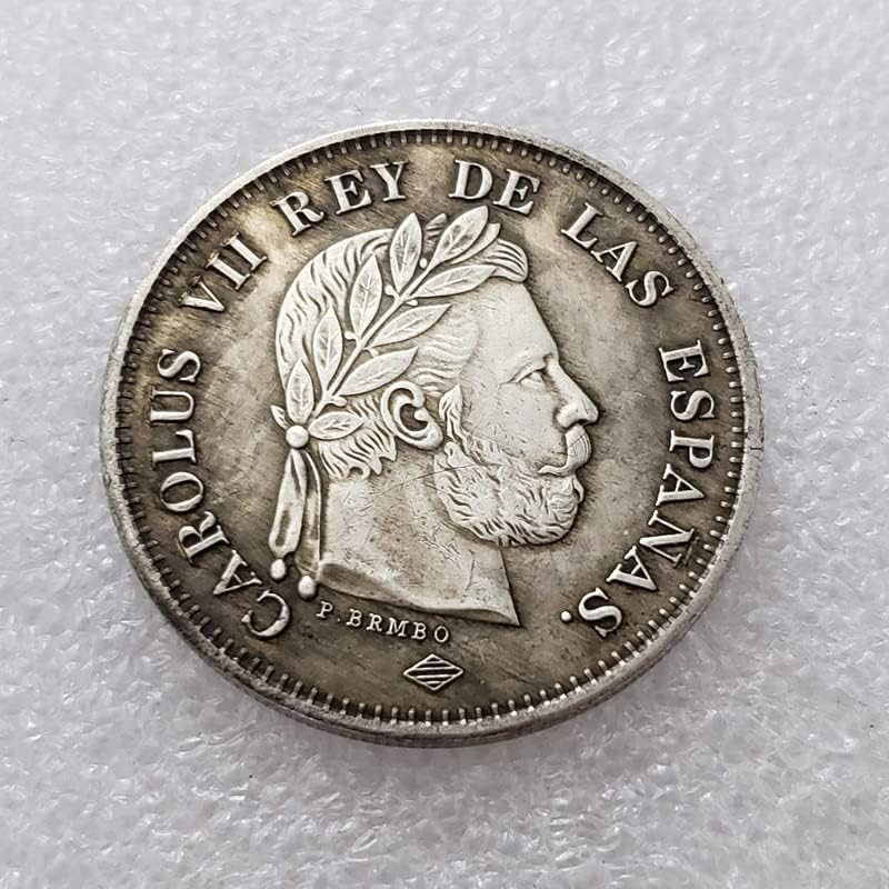 Старинни Занаяти 1874 година Испански Сребърен долар 936