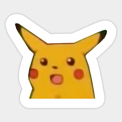Изненадан Мем Pikachu - Графична стикер - Стикер стикер - Стикер