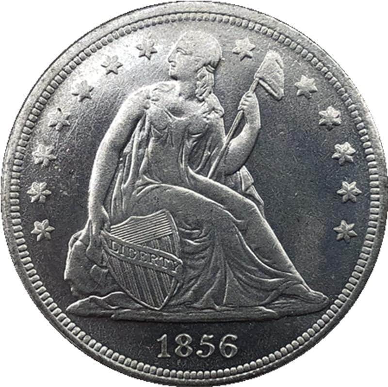 1856 Американски Монети, Месинг Със Сребърно Покритие, Монети Старинни Занаяти Чуждестранни Възпоменателни Монети