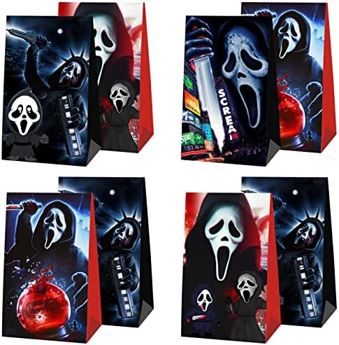 BOYKIM 12pcs Scream VI Party Полза на Подаръчни Пакети за Ghostface Рожден Ден Украси, Ghostface Вечерни Аксесоари