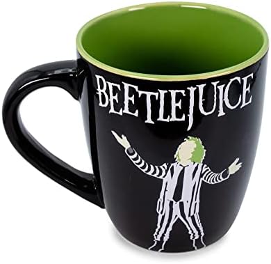 Silver Buffalo Beetlejuice Дух с най-извити керамична чаша | Големи чаши за кафе и чаши за напитки, стоки от