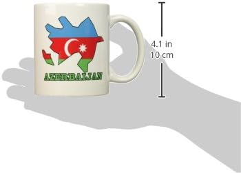 3dRose mug_57050_1 Флаг на Азербайджан за Оформяне на картата на Азербайджан и държава Азербайджан Керамична