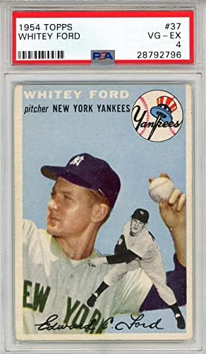 Бейзболна картичка Уайти Форд 1954 г. №37 (PSA VG-EX 4) - Бейзболни картички с надписи