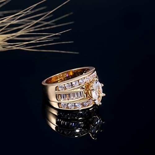 Годежен пръстен с инкрустиран Модни популярни женски декорация от цирконий, подарък пръстен от мед, халки за
