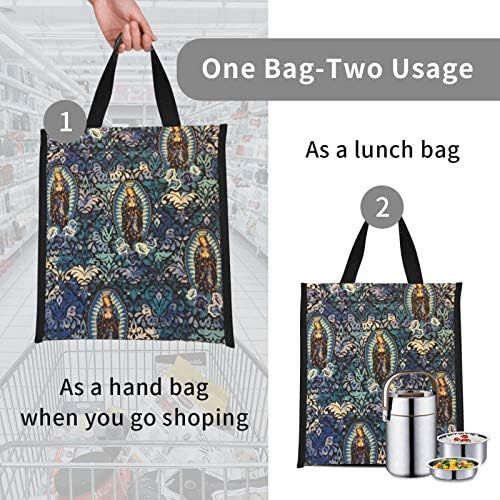 AERICKON на Дева Мария религиозна католическата обяд чанта охладител чанта на жената чанта изолиран обяд-бокс