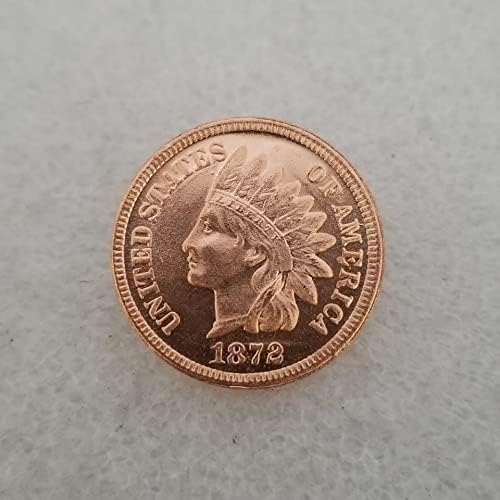 Старинни Занаяти Американски 1872 1 Монета Сребърен Долар Кръгла Сребърна Колекция На Външната Търговия