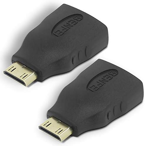 BENFEI Mini HDMI-HDMI, 2 Комплекта Златно адаптер HDMI-Mini HDMI, Съвместими с Raspberry Pi, Камера, видео рекордер,
