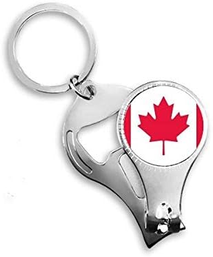 Канада Национален Флаг Северна Америка Държава Ножица за Нокти Халка Ключодържател Отварачка За Бутилки Машина
