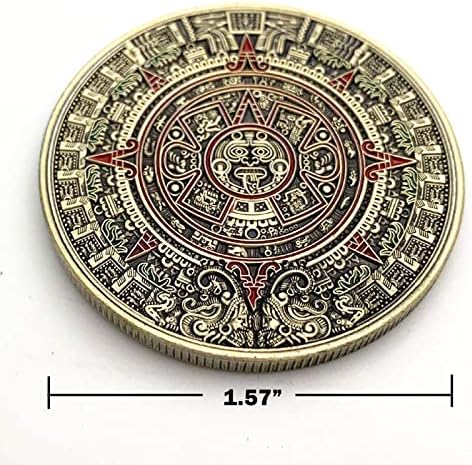 Монета PiaoHao Mayan Aztec Calendar Art пророчеството на играта Culture Challenge, Мексико Колекция Възпоменателни