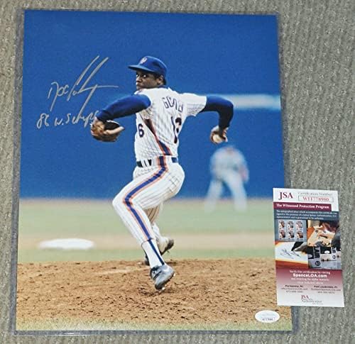 ДОК ГУУДЪН 86 WS CHAMPS Подписа Снимка на ню ЙОРК МЕТС 11x14 + JSA Witness COA WIT8980 - Снимки на MLB с автограф