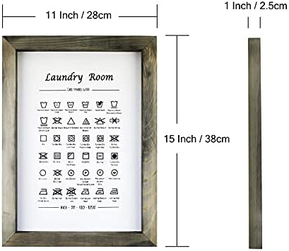Табели за пране Kdesign за декор за пране, Реколта 11 x 15 см, Знак за пране в дървена рамка x 2, Стенни Рисунки с Героите пералня за декор за пране на Фермерска къща
